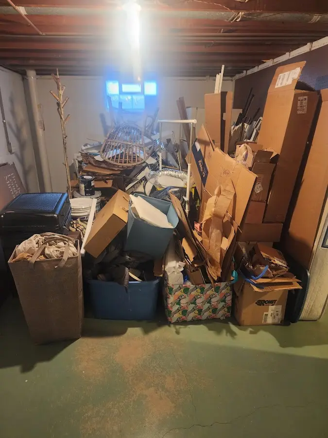 Roll-off dumpster container at job site for Cleanout Dumpster Rental in Salmon